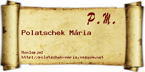 Polatschek Mária névjegykártya