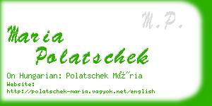maria polatschek business card